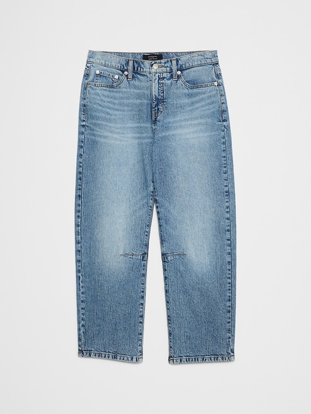 Banana republic darted barrel leg mid rise ankle jeans medium wash
